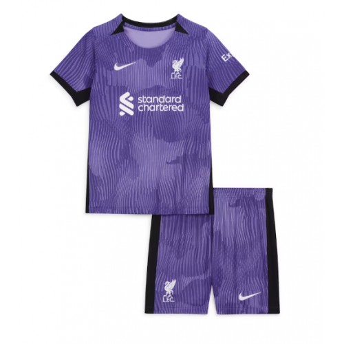 Maillot de foot Liverpool Troisième enfant 2023-24 Manches Courte (+ pantalon court)